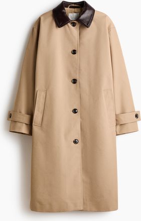 H&M Car Coat aus Twill - Beige