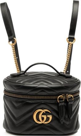 Gucci Black Leather Backpack (Pre-Owned)