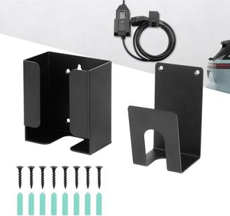 OEM Kit Support Chargeur V&eacute;hicule &Eacute;lectrique - Organisateur Mural Avec Support Bo&icirc;tier De Contr&ocirc;le Et Crochet J Pour Chargeurs Ev Portables, Support M&eacute;tal