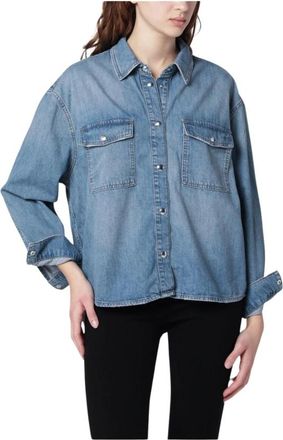 Anine Bing Mujer, Blusas y Camisas, Azul, Talla: L