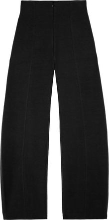 Cortana Bawa- hoog getailleerde zwarte broek- - Dames - Broeken - Zwart - L - Leer - Broeken