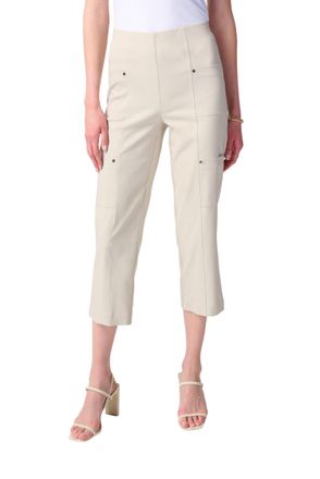 Joseph Ribkoff Multi-Pocket Straight Leg Pants In Khaki