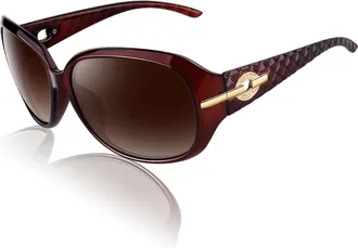 CGID Polarised Sunglasses for Women Trendy Oversized Ladies Shades,2025 New Sparkling UV400 Vintage Fashion Large Womens Sunglasses