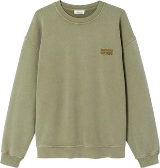 American Vintage Sweat ML Col Rond - Heren - Sweatshirts & Hoodies - Groen - Maat: XL