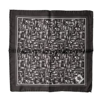 Dolce & Gabbana Silky Scarves, male, Multicolor, Size: ONE SIZE Jazz Club Square Handkerchief