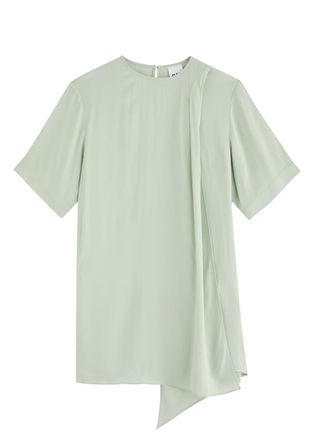 Day Birger Et Mikkelsen Day Birger ET Mikkelsen Alaia Scarf-effect Mini Dress - Light Green - 40 (UK14 / L)