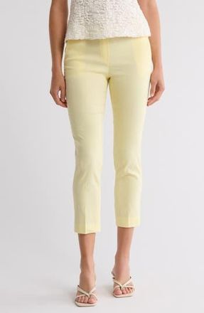 Theory Treeca Linen Blend Pull-On Crop Pants in Lemon at Nordstrom Rack, Size 000