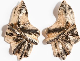 H&M Fluted earrings - Gold