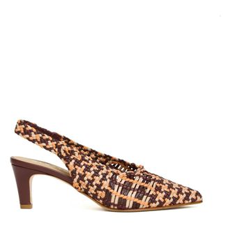 Strategia Pumps, female, Beige, Size: 6 1/2 US Slingback Intreccio Multicolor