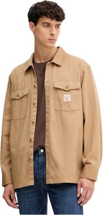 Levi's Jassen, Heren, Bruin, XL, Katoen, LS Werkshirt