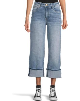 Kut from the Kloth Sienna High Rise Straight Leg-Roll Up 5 Jeans In Love