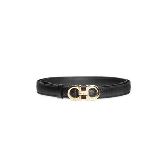 Ferragamo Belts, female, Black, Size: 75 CM Gancini Leather Belt