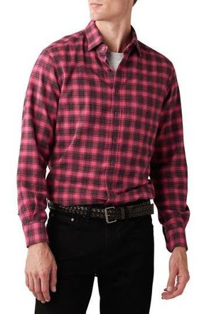 Rodd & Gunn Radbrook Sports Fit Plaid Flannel Button-Up Shirt in Bubblegum at Nordstrom Rack, Size Xxx-Large
