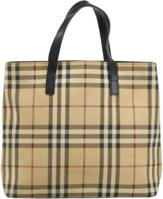 Burberry Pre-owned Tote Bags, female, Beige, Size: ONE SIZE Pre-owned Canvas Tote