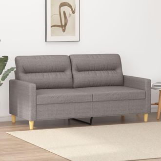 vidaXL Sof&aacute; De 2 Plazas De Tela Gris Taup&eacute; 140 Cm Vidaxl