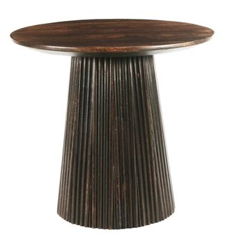 Moloo Mesa de centro redonda d50 cm en madera maciza marr&oacute;n