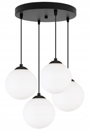 OEM L&aacute;mpara De Techo Colgante, Esfera, Negra, Led, 15cm