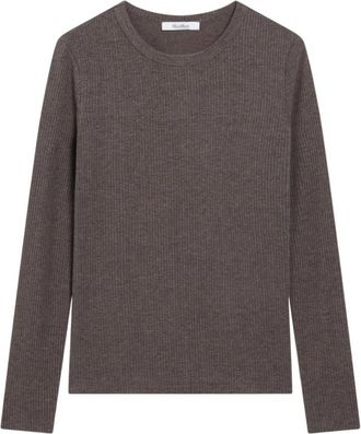 Max Mara Body Top - Dames - Ronde hals truien - Bruin - L - Truien & Vesten