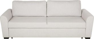 Maisons du monde Sofá cama de 3/4 plazas de tela gris claro