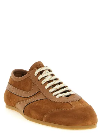 Dries Van Noten Calfskin Low-Top Sneaker - Beige