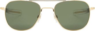 American Optical Original Pilot 1GNG Mens Sunglasses Gold Size 55