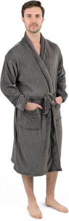 Leveret Mens Fleece Robe in Gray at Nordstrom, Size X-Large