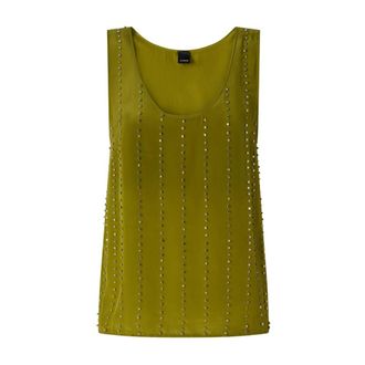 Pinko Pinko, Tops, Dames, Groen, S, Tessa Vest Top