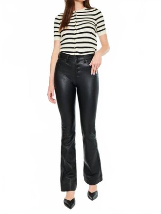 Kancan High Rise Bootcut Leather Jean In Black