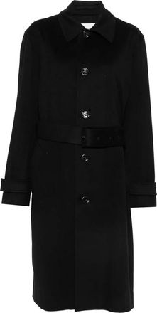 Lardini Enkelrijige Trenchcoat met Riem - Heren - Trenchcoats - Zwart - S - Jassen