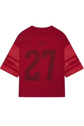 Rhude LIGHTNING FOOTBALL TEE Size: XS, colour: RED