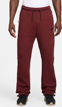 Nike Tech Fleece Open Hem Sweatpants in Dark Team Red/Black at Nordstrom, Size Xx-Large