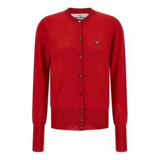 Vivienne Westwood Truien & Vesten, Dames, Rood, L, Wol, Bea Cardigan
