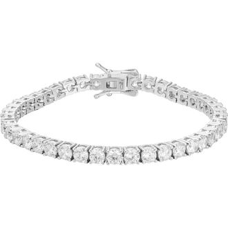 Untamed Petals Zoe Tennis Bracelet in Silver at Nordstrom
