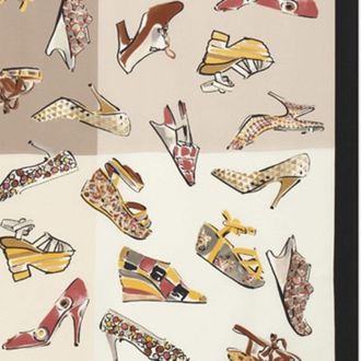 Ferragamo Womens Silk Scarf With Genio Print Beige-Multicolour Beige/multicolour Scarfs