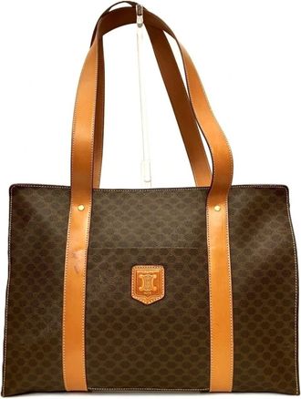 Celine Brown Pvc Leather Tote Bag (Pre-Owned)