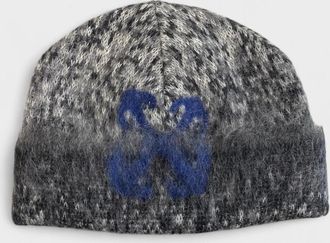 Off-white Womens Off-white Mohair-Blend Beanie - Grey - Size: O/S