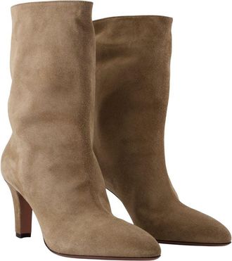PARIS TEXAS Womens Ankle Boot Beige Calfskin