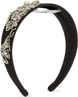 Erdem Cerchietto con cristalli - Nero