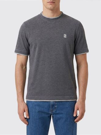 Brunello Cucinelli T-shirt in cotone con logo Brunello Cucinelli