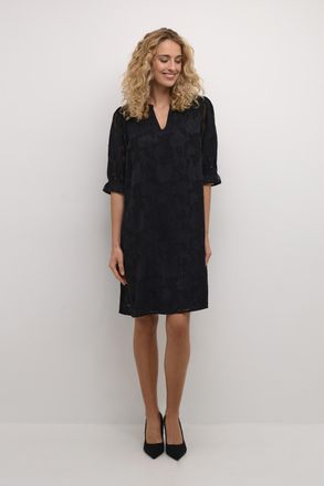 Cream Jurk Regular fit black