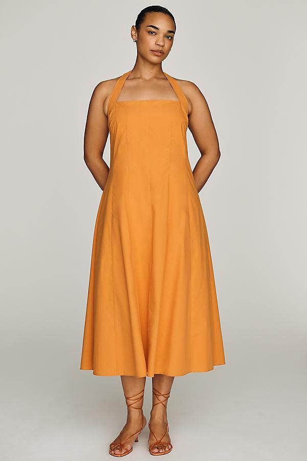 amsale jersey dress satin - women - Elastane/Polyester - 0 - Orange from $1,295.00 Collection:Flora