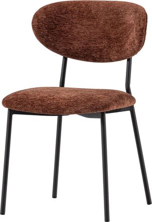 De Eekhoorn Design Esszimmerstuhl Kjeldo, Chenille Braunrot