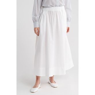 Ellen Tracy Cotton Poplin Skirt in White at Nordstrom Rack, Size X-Small