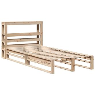 Berkfield Home Decorative Bed Frame without Mattress 90x190 cm Single Solid Wood Pine in Light Tan