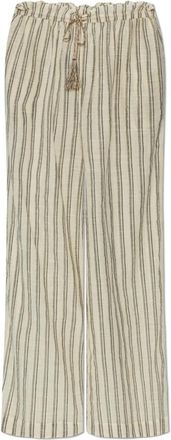 Ulla Johnson Josephine Broeken - Dames - Wijde Broeken - Beige - L - Katoen - Broeken