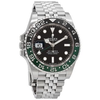 Rolex Pre-owned Rolex GMT-Master II Lefty Automatic Black Dial Mens Jubilee Sprite Bezel Watch M126720VTNR-0002