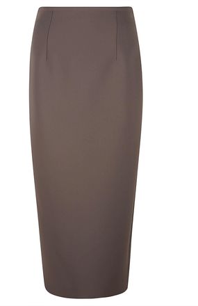 Khaite Tailored Pencil Skirt with High Waist and Back Slit