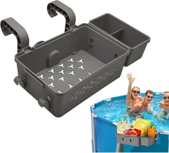 OEM Cesta De Almacenamiento Para Piscinas Elevadas - Accesorio Para La Piscina Con Portavasos Y F&aacute;cil Instalaci&oacute;n