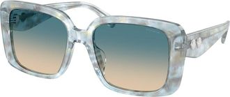 Coach HC8424F CAD55 Asian Fit 58664M Womens Sunglasses Blue Size 56