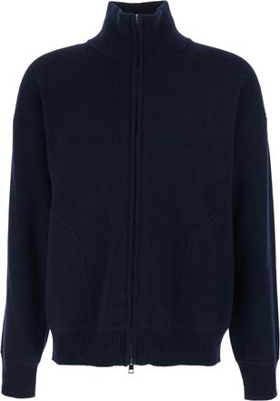 Roberto Collina Cardigan a collo alto - Blu